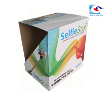 venta caliente de papel soporte de exhibición corrugatedpdq caja de papel para selfie stick